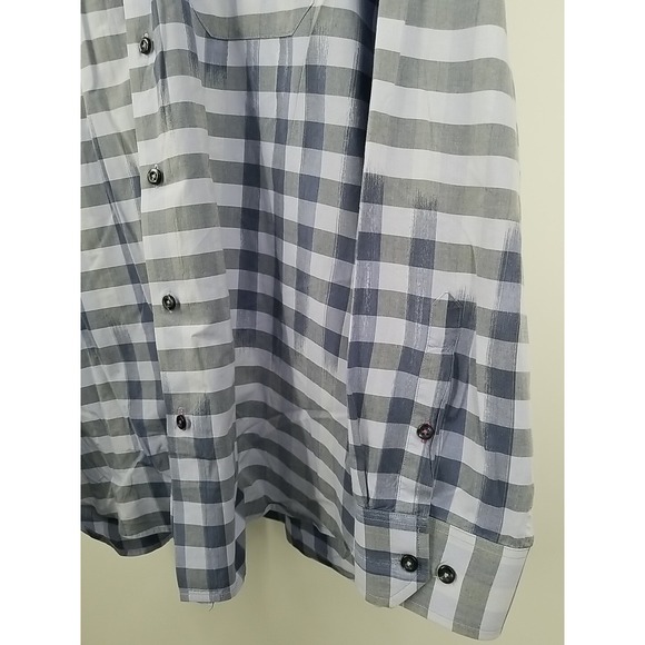 Tommy Bahama Mens Large Long Sleeve Button Up Striped Plaid Shirt - Picture 4 of 6